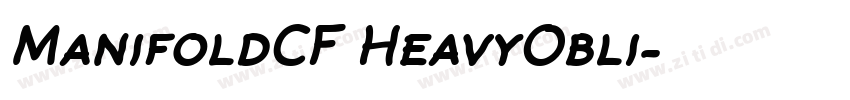 ManifoldCF HeavyObli字体转换